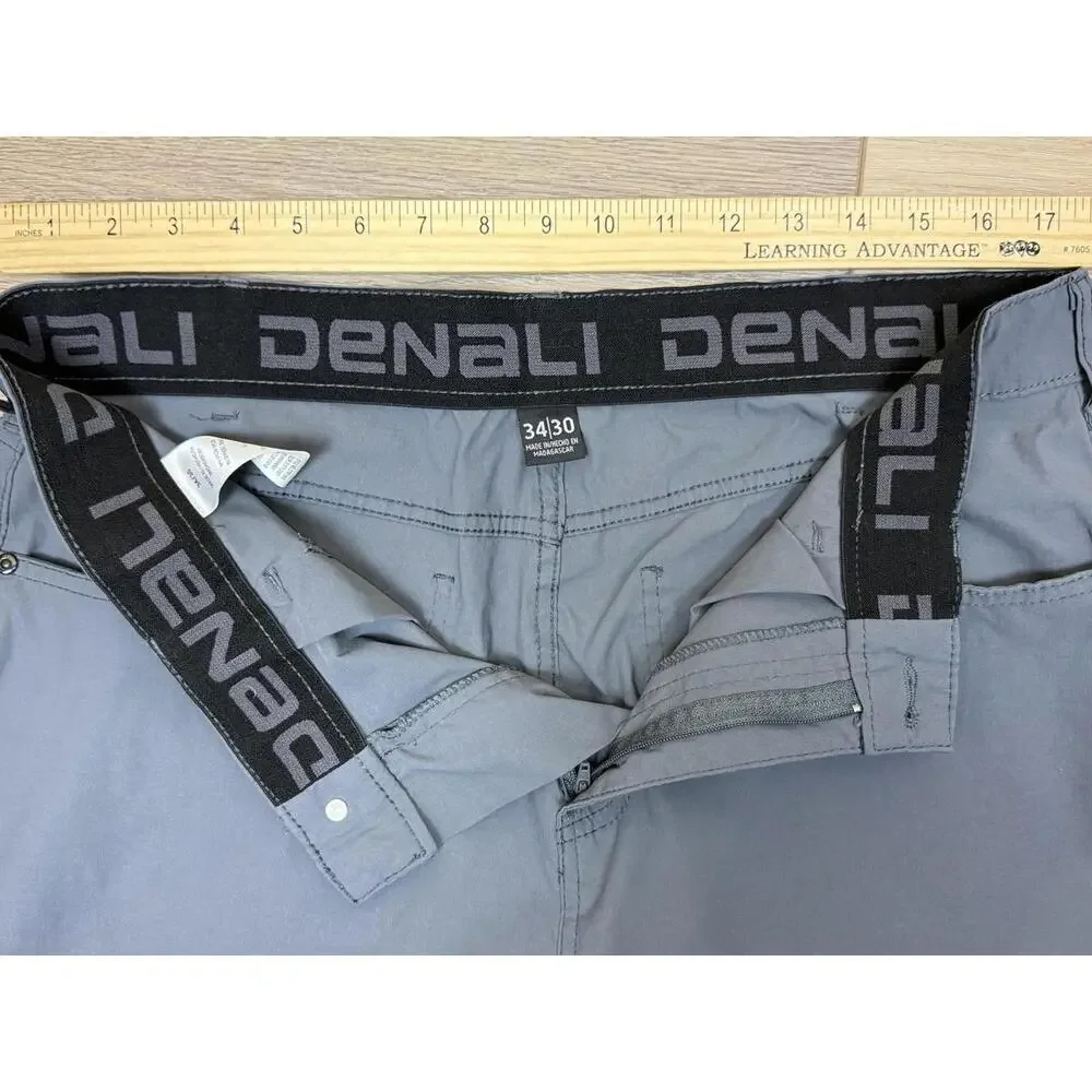 Denali Pants Mens 34x30 Gray Stretch Lightweight Hiking Quick Dry Khakis Outdoor - Picture 7 of 9